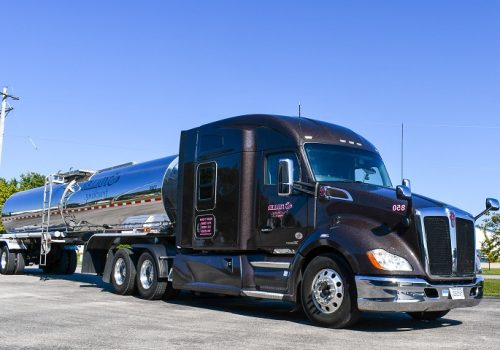 A Non-Hazardous Liquid Tanker parked at Stoller Trucking