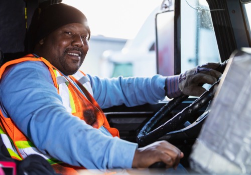 A happy driver working excellent truck driving jobs in Milwaukee WI