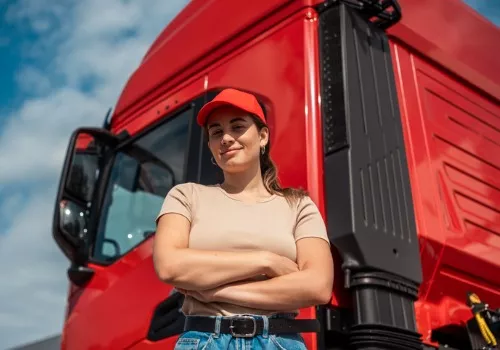 Happy company driver at Stoller Trucking, enjoying the benefits of a Stoller Trucking career.